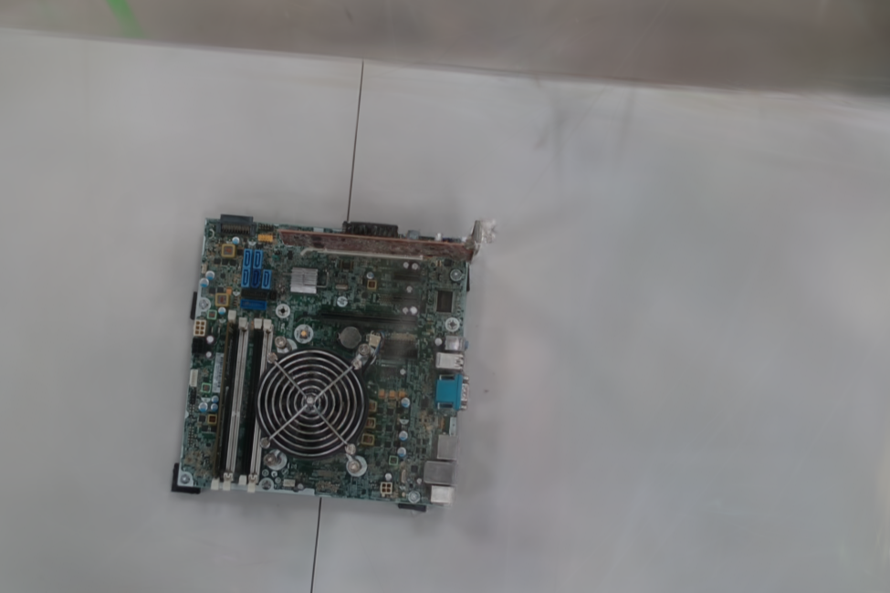 3D Gaussian Splatting rendering of the motherboard workspace